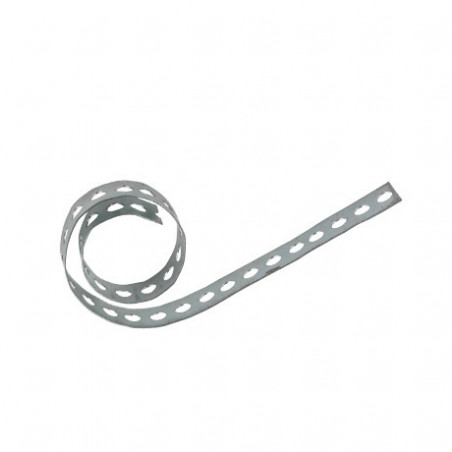 Rollo cinta galvanizada perforada para montaje 19mm 15mts