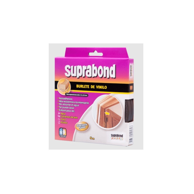 rollo burlete vinilo 5 x 10 mm autoadhesivo blanco