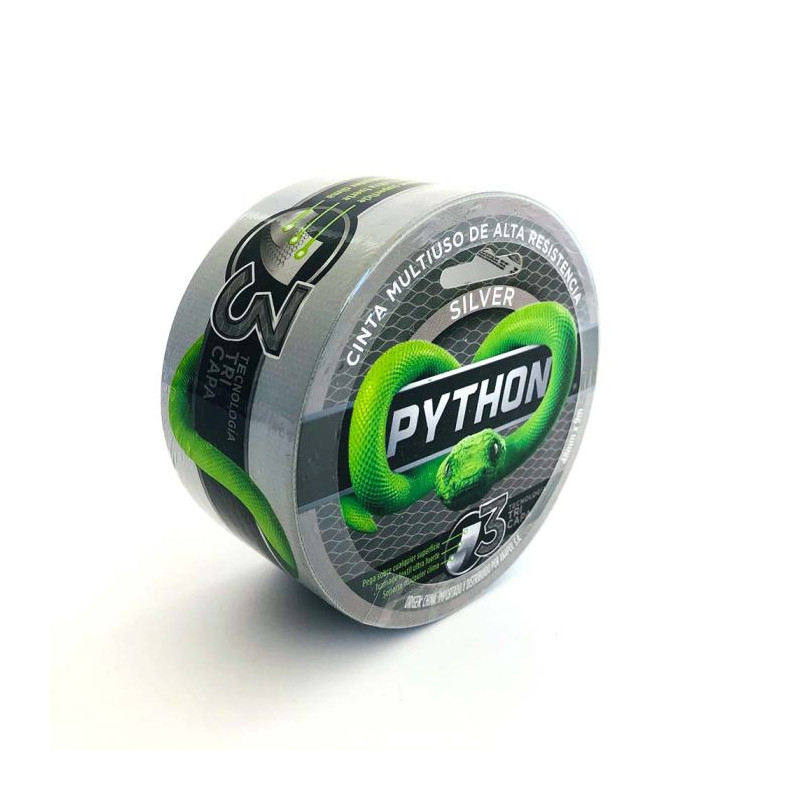 rollo cinta multiuso Python 9 mts gris