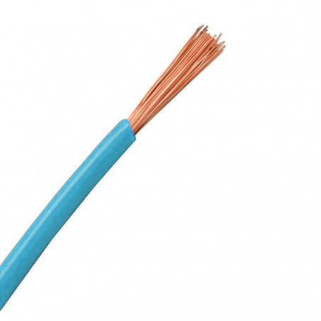 metro cable unipolar 4mm celeste