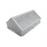 Claraboya angular chapa galvanizada 40 x 40 x 27 cm Dhinox