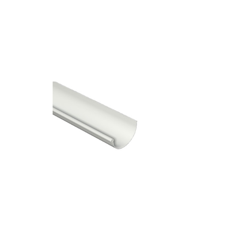 Canaleta PVC blanco media caña 3mts Pluvitubo