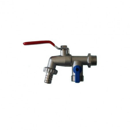 canilla esferica doble 1/2" para lavarropa