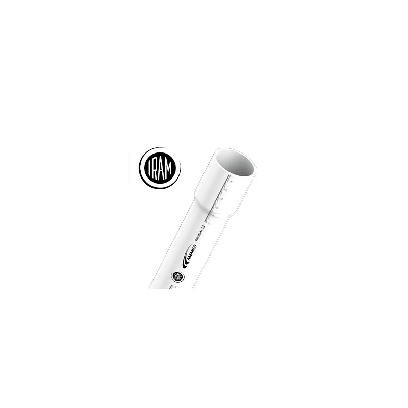 Caño PVC sello IRAM 110mm 3.2mm 4mts Nivel 1