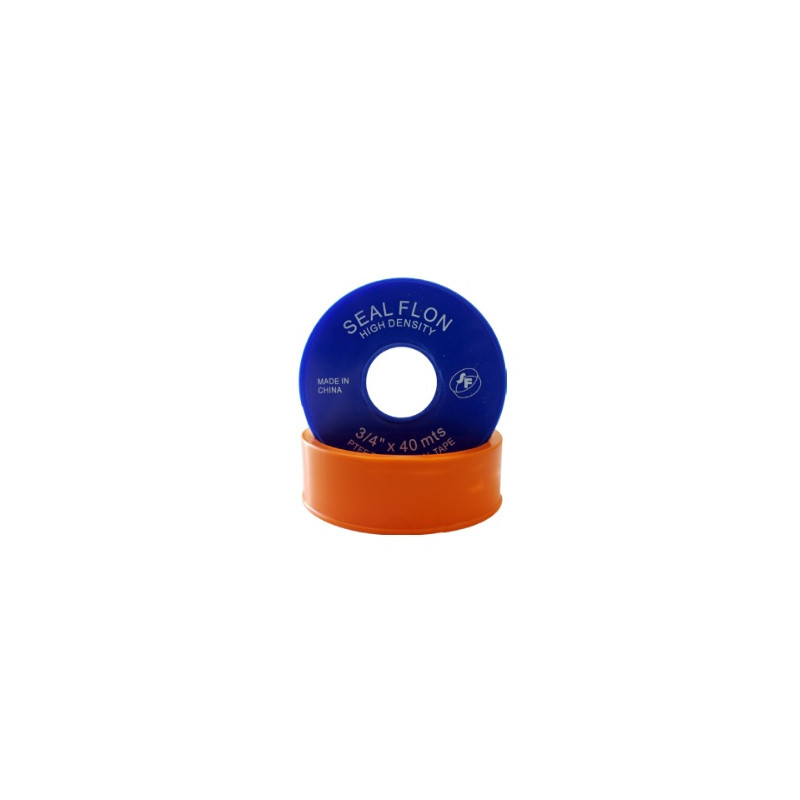 rollo 40mts cinta teflon alta densidad 3/4"