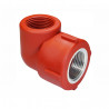 Codo a 90º HH con inserto metalico 1/2" poliprop. Polimex