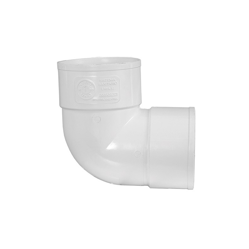 Codo PVC 90º 50mm HH Nivel 1