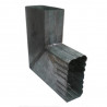 Codo rectangular vertical 2x4" 90º chapa galvanizada
