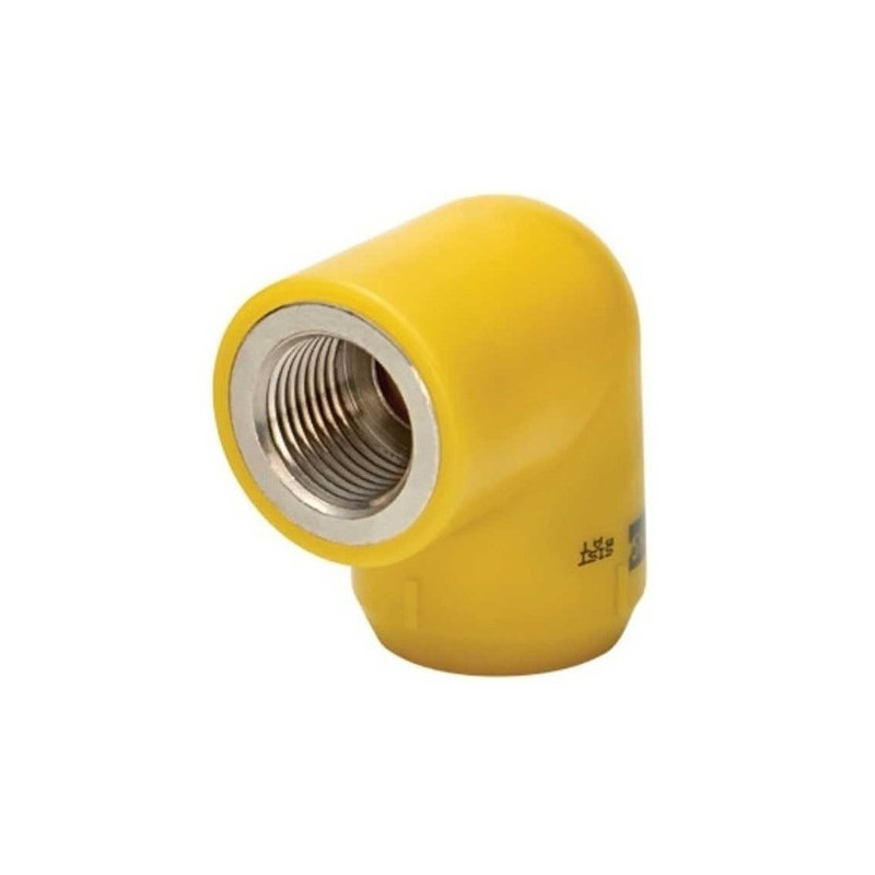Codo fusion 90º 25mm rosca hembra 3/4" Fusiogas