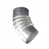 curva corrugada 45º 4" chapa galvanizada