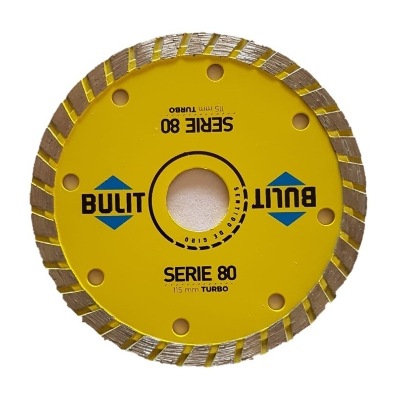 Disco amoladora diamantado turbo 115mm s.80 Bulit