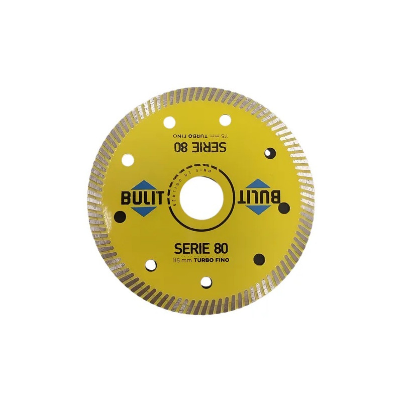 Disco amoladora diamantado turbo fino 115mm s.80 Bulit