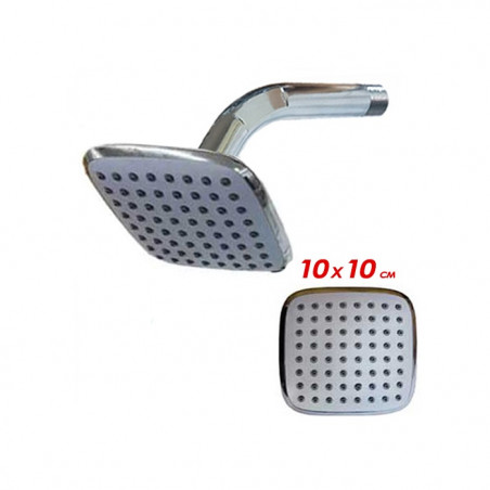 Ducha con brazo ABS cuadrada gris cromo Mozart