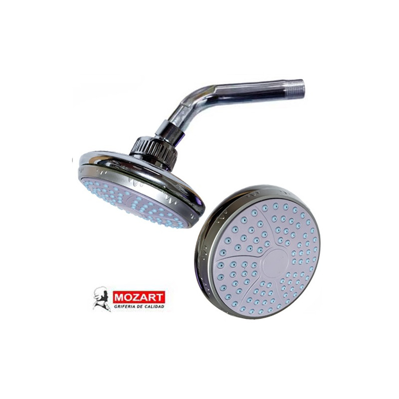 Ducha con brazo redonda alta gris Mozart