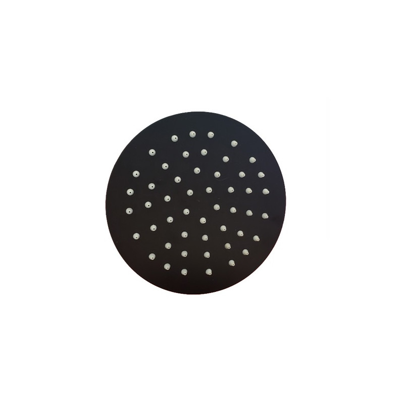 Ducha redonda 6" negro Mozart