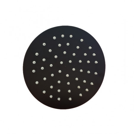 Ducha redonda 6" negro Mozart