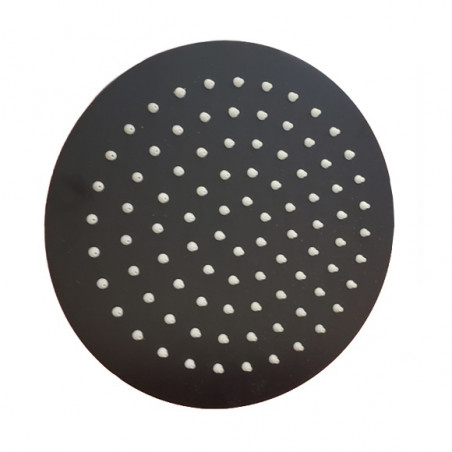 Ducha redonda 8" negro Mozart