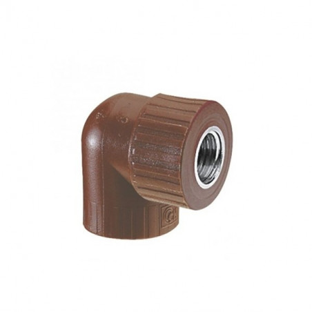 Codo termofusion 90º rosca metalica hembra 1"