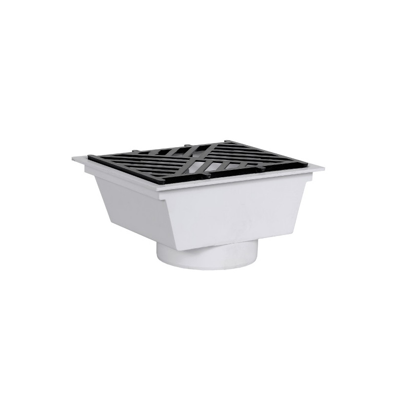 Embudo desague frontal PVC 20 x 15cm 63mm Nivel 1