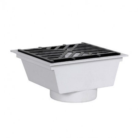 Embudo desague frontal PVC 20 x 15cm 63mm Nivel 1