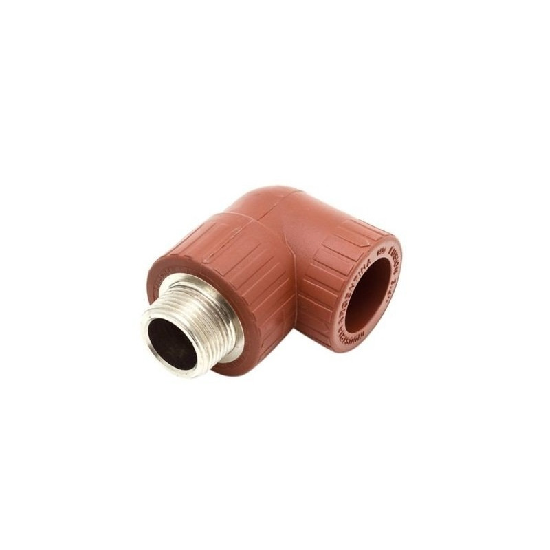 Codo termofusion 90º rosca metalica macho 3/4"
