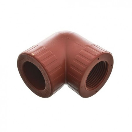 Codo termofusion 90ª rosca plastica hembra 1/2"