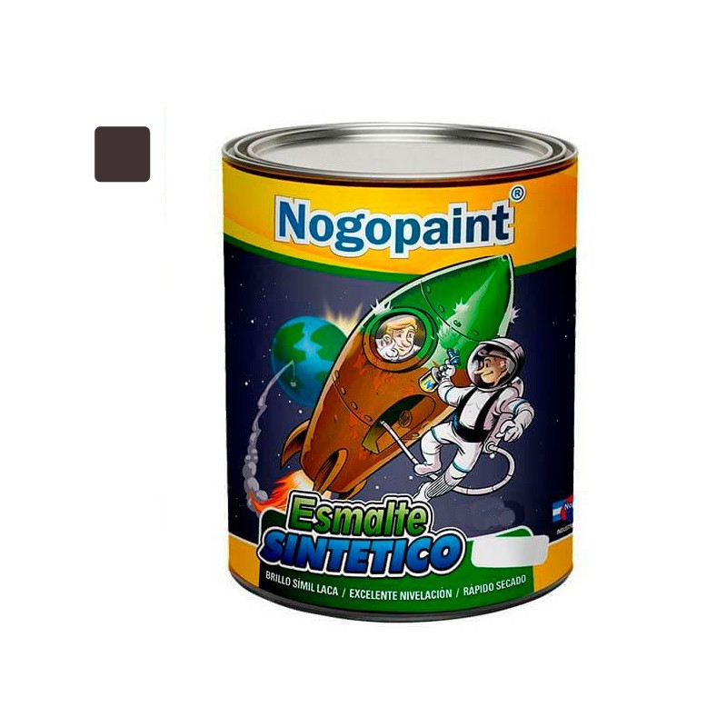 Esmalte sintetico brillante 250cc marron Nogopaint