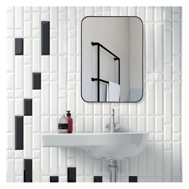 Espejo rectangular Black 50 x 70cm Reflejar