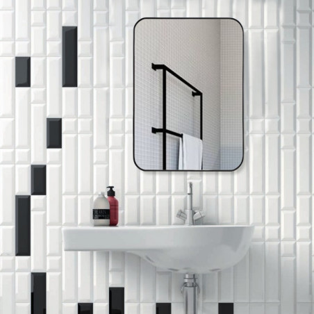 Espejo rectangular Black 50 x 70cm Reflejar