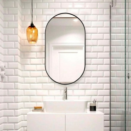 Espejo Tic Tac Black 60 x 90cm Reflejar