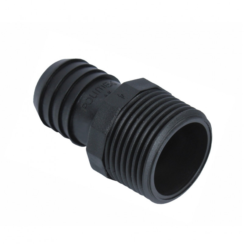 enchufe espiga y rosca M 1" riego Polimex