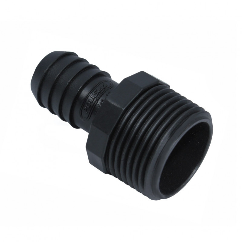 enchufe reduccion espiga 1/2" y rosca M 1" riego Polimex