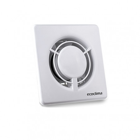 Extractor para baño 15x15cm blanco para caño de 4" Ecoclima