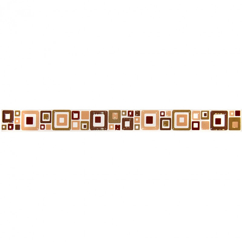 Friso Quadrat marron 4.5 x 50 cm Acuarela