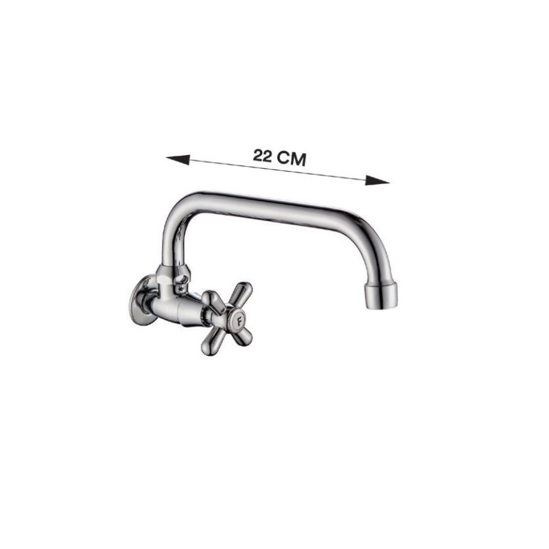 Griferia de pared 1 agua pico alto U TGPlast