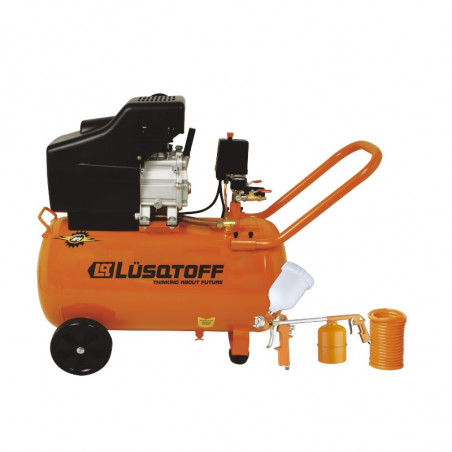 Compresor LC-2550BK 2.5HP 50Lts + kit de accesorios Lusqtoff