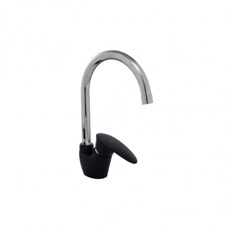griferia monocomando cocina pico cisne Doha negro Mozart