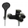 griferia ducha manual con transferencia doha negra Mozart