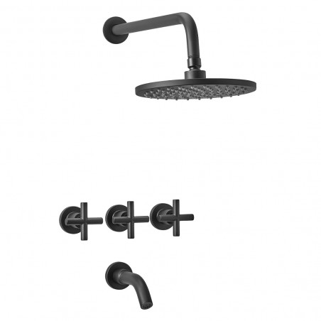 Griferia para ducha con transferencia Black Velvet Peirano