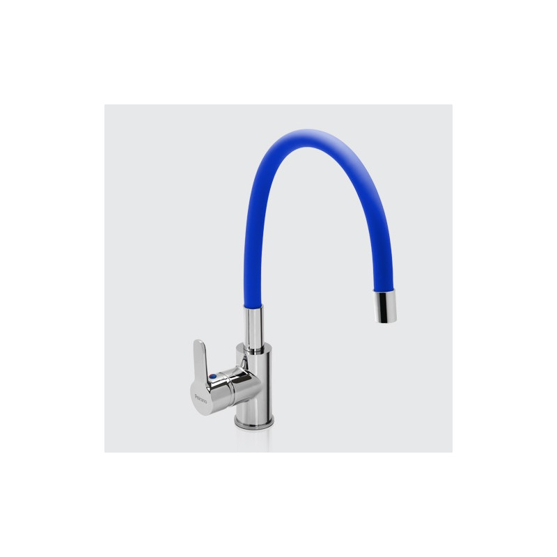 Griferia monocomando para cocina pico azul Colors Peirano
