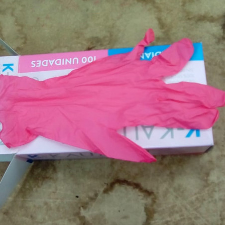 Guante de nitrilo descartable para examinacion Talle L