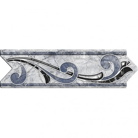 Guarda ceramica Lago Falkner azul 6 x 20cm CS