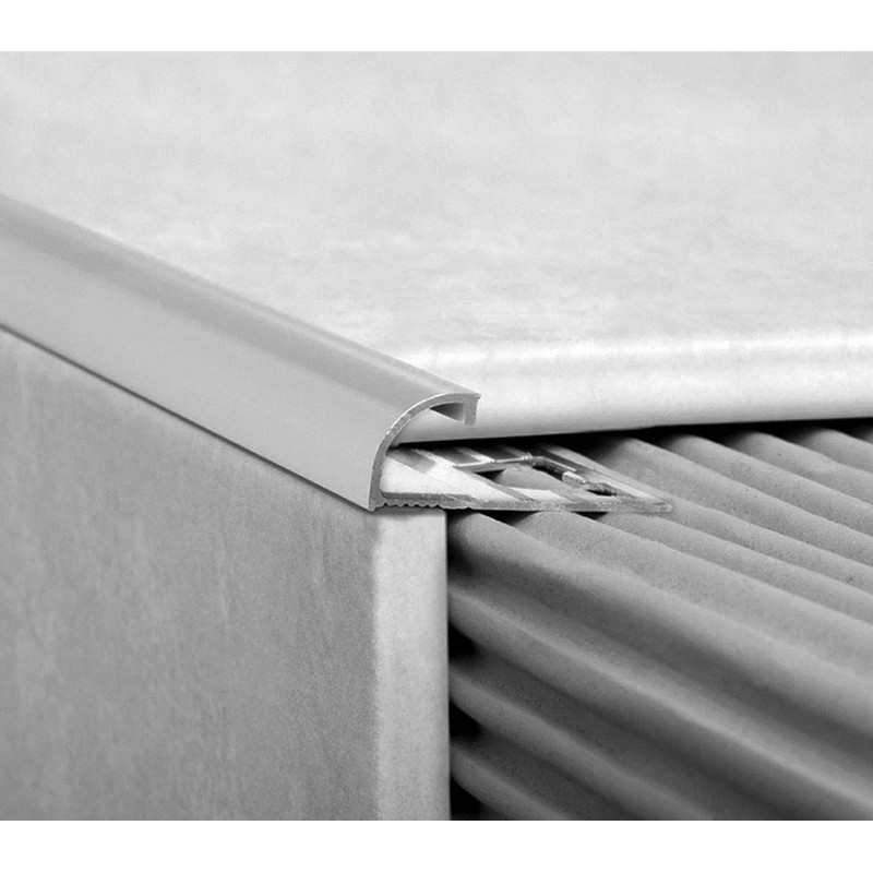 Guardacanto aluminio 10mm Bullnose cromo Atrim