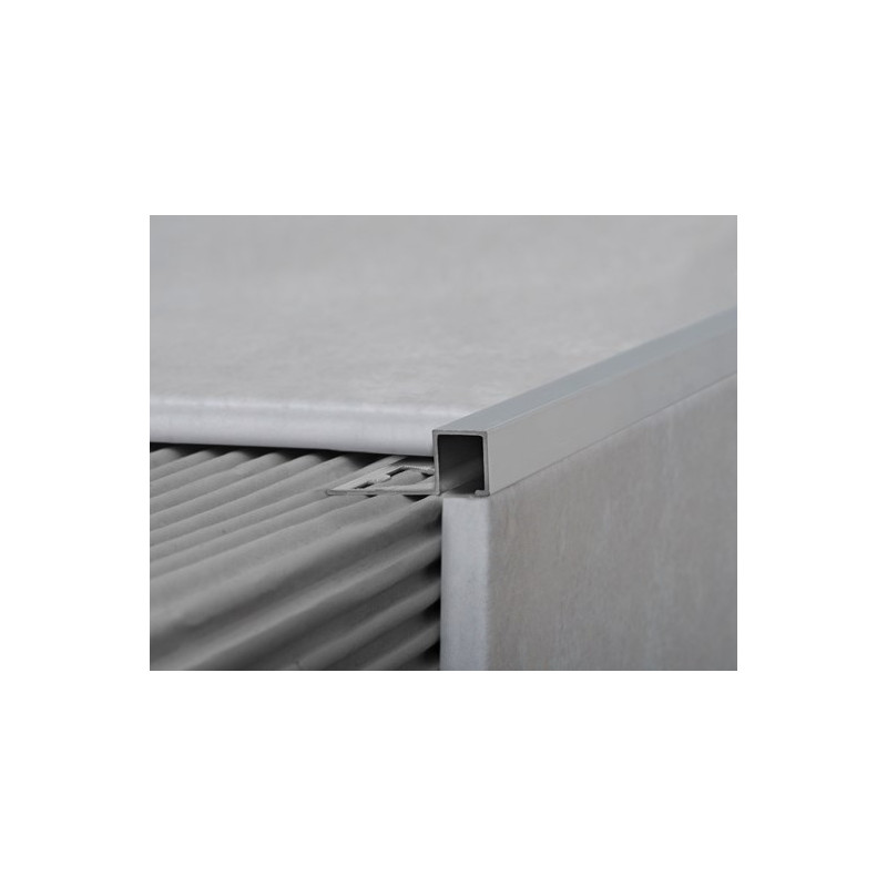 Guardacanto aluminio 10 x 10mm Quadra cromo mate Atrim