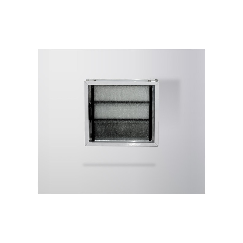 Aireador 60 x 36 cm aluminio blanco con reja