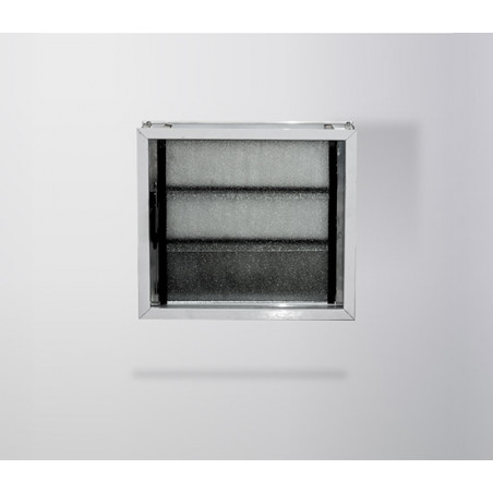 Aireador 60 x 36 cm aluminio blanco con reja