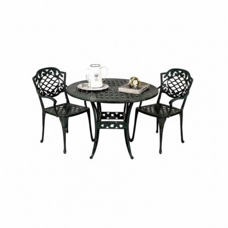 Juego de jardin fundicion Chateux 2 sillas peltre