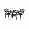 Juego de jardin fundicion Chateux 2 sillas peltre