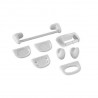 Kit 8 accesorios para baño porcelana blanca Oniro