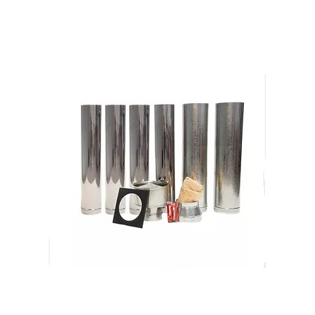 Kit instalacion de techo 6" inoxidable Tromen